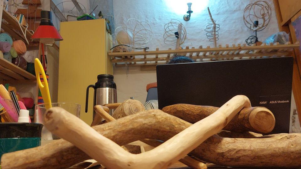 Maderas y raíces seleccionadas en primer plano